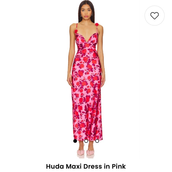 Huda maxi dress in pink and red floral - Picture 1 of 6